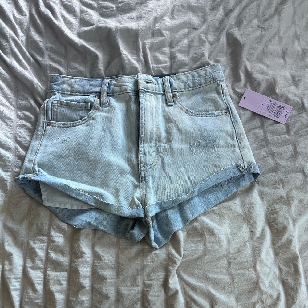 Wild Fable Blue Jean Shorts High-Waisted Distressed